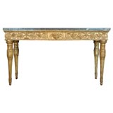 Roman Carved Giltwood Console Table